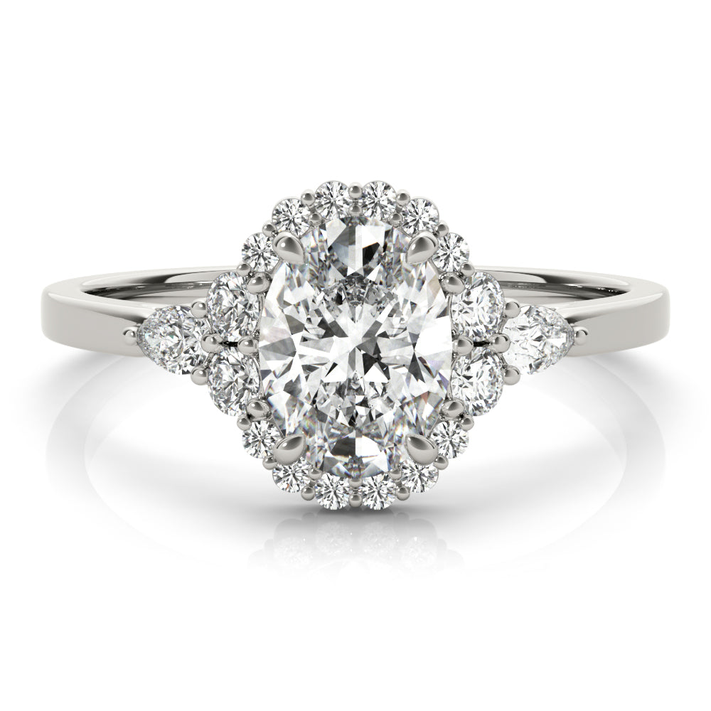 Oval Cut Halo Engagement Ring