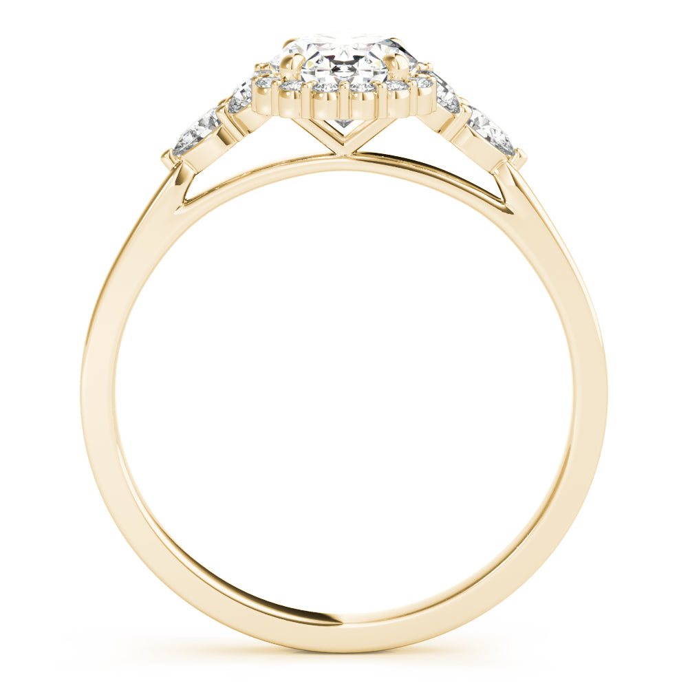 Oval Cut Halo Engagement Ring
