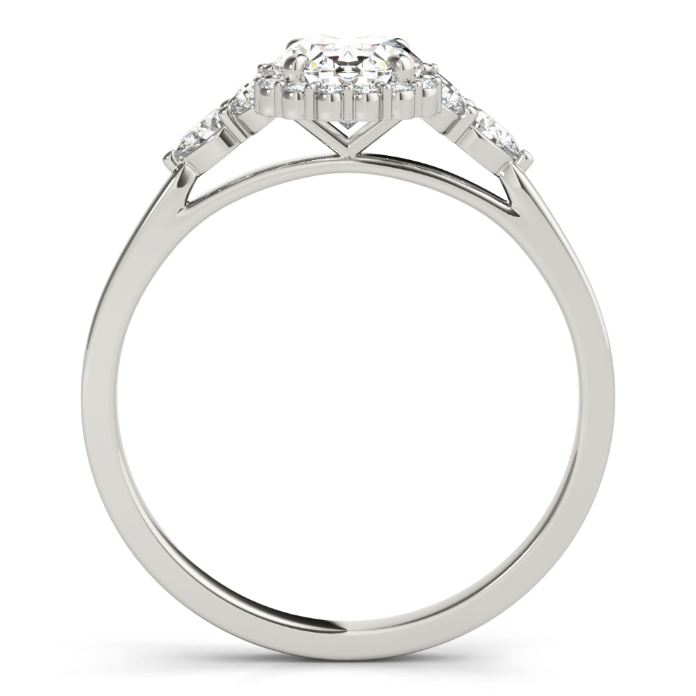 Oval Cut Halo Engagement Ring
