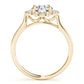 Round Scattered Halo Engagement Ring