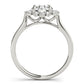 Round Scattered Halo Engagement Ring
