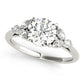 Fancy Side Cluster Round Engagement Ring