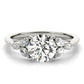 Fancy Side Cluster Round Engagement Ring