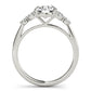 Fancy Side Cluster Round Engagement Ring