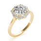 Solitaire Halo Prong Set Engagement Ring