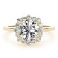 Solitaire Halo Prong Set Engagement Ring