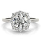 Solitaire Halo Prong Set Engagement Ring