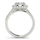 Solitaire Halo Prong Set Engagement Ring