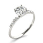 Scattered Diamond Engagement Ring