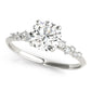 Scattered Diamond Engagement Ring