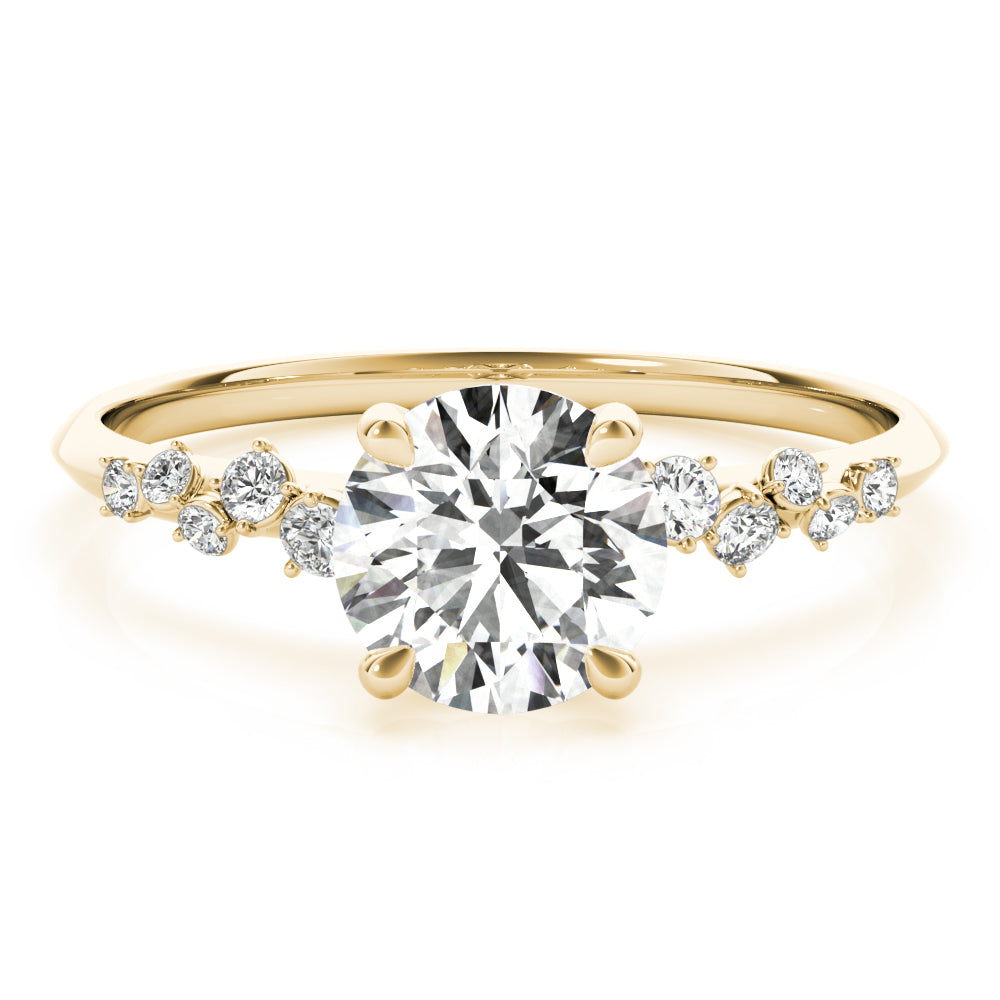 Scattered Diamond Engagement Ring