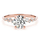 Scattered Diamond Engagement Ring