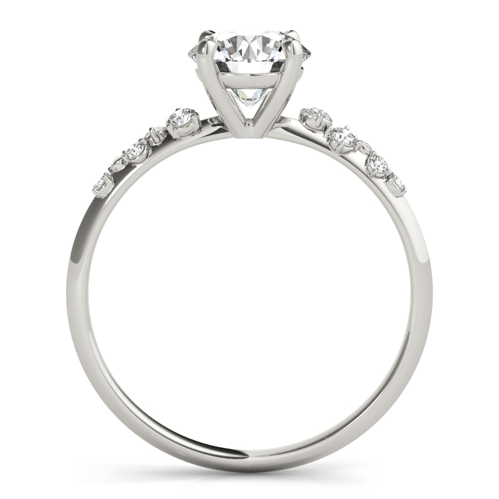 Scattered Diamond Engagement Ring
