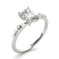 Emerald-Cut Scatter Engagement Ring