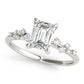 Emerald-Cut Scatter Engagement Ring
