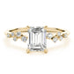 Emerald-Cut Scatter Engagement Ring