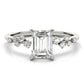 Emerald-Cut Scatter Engagement Ring