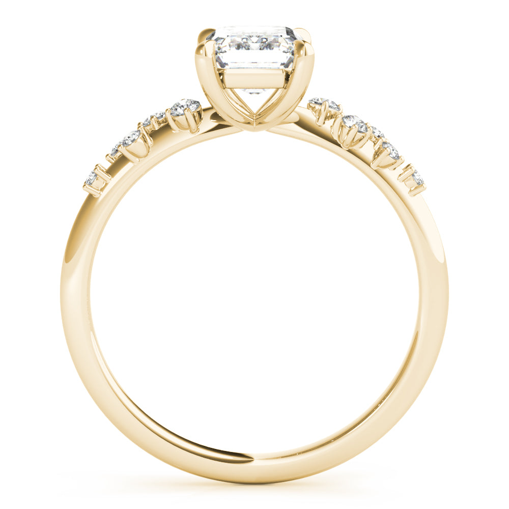 Emerald-Cut Scatter Engagement Ring