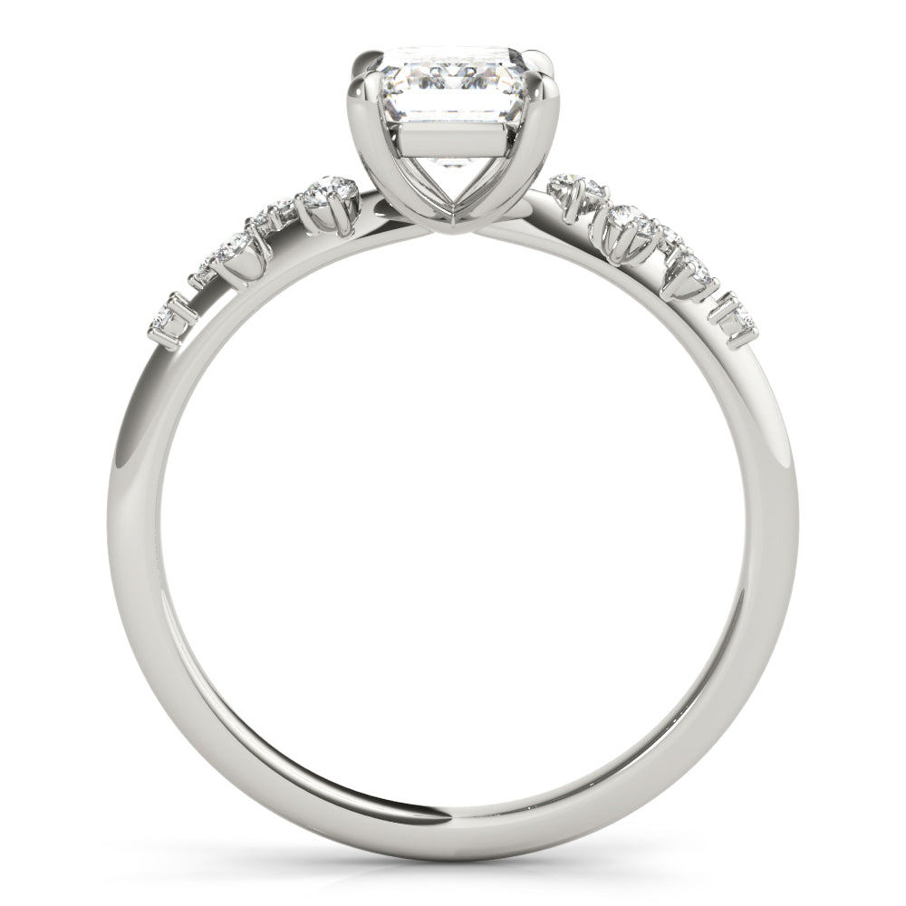 Emerald-Cut Scatter Engagement Ring