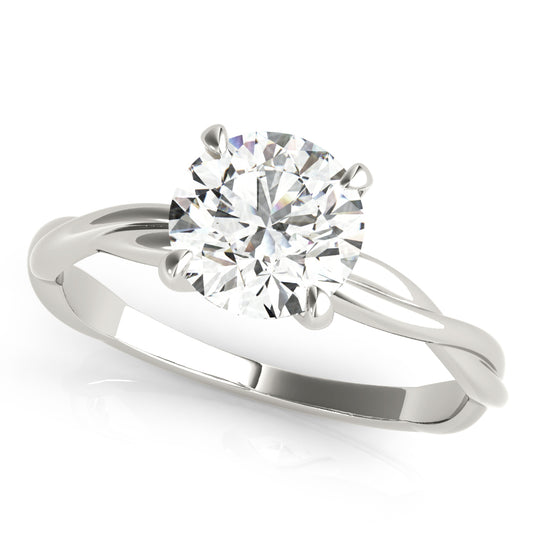 Twisted Solitaire Engagement Ring