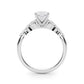 Alternating Marquise & Round Engagement Ring