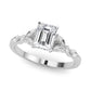 Alternating Marquise & Round Engagement Ring