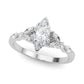 Alternating Marquise & Round Engagement Ring