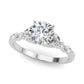 Alternating Marquise & Round Engagement Ring