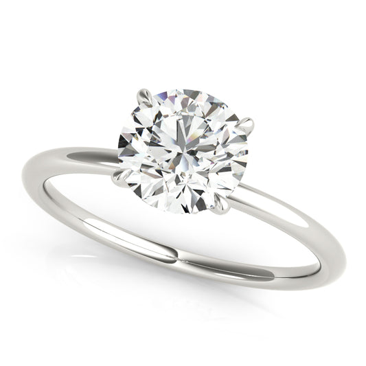 Solitaire Hidden Halo Engagement Ring