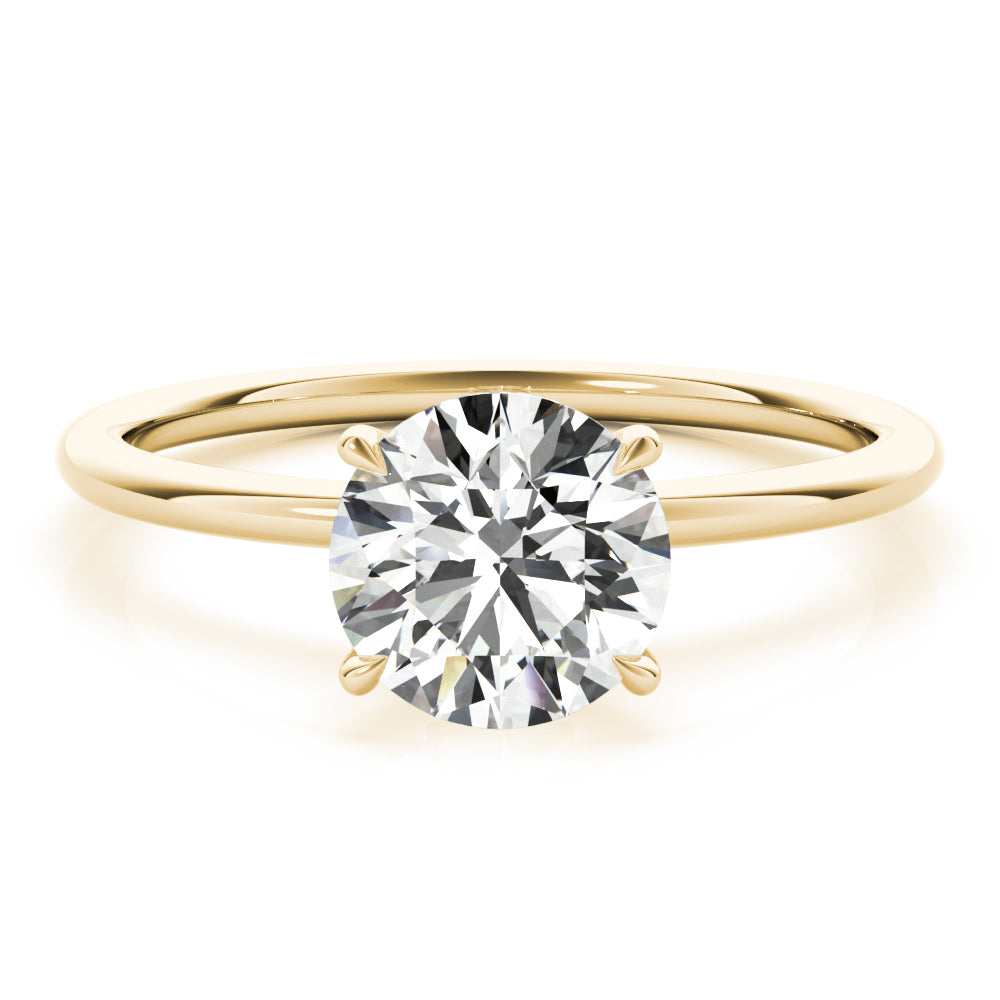 Solitaire Hidden Halo Engagement Ring