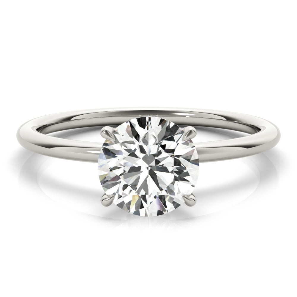 Solitaire Hidden Halo Engagement Ring