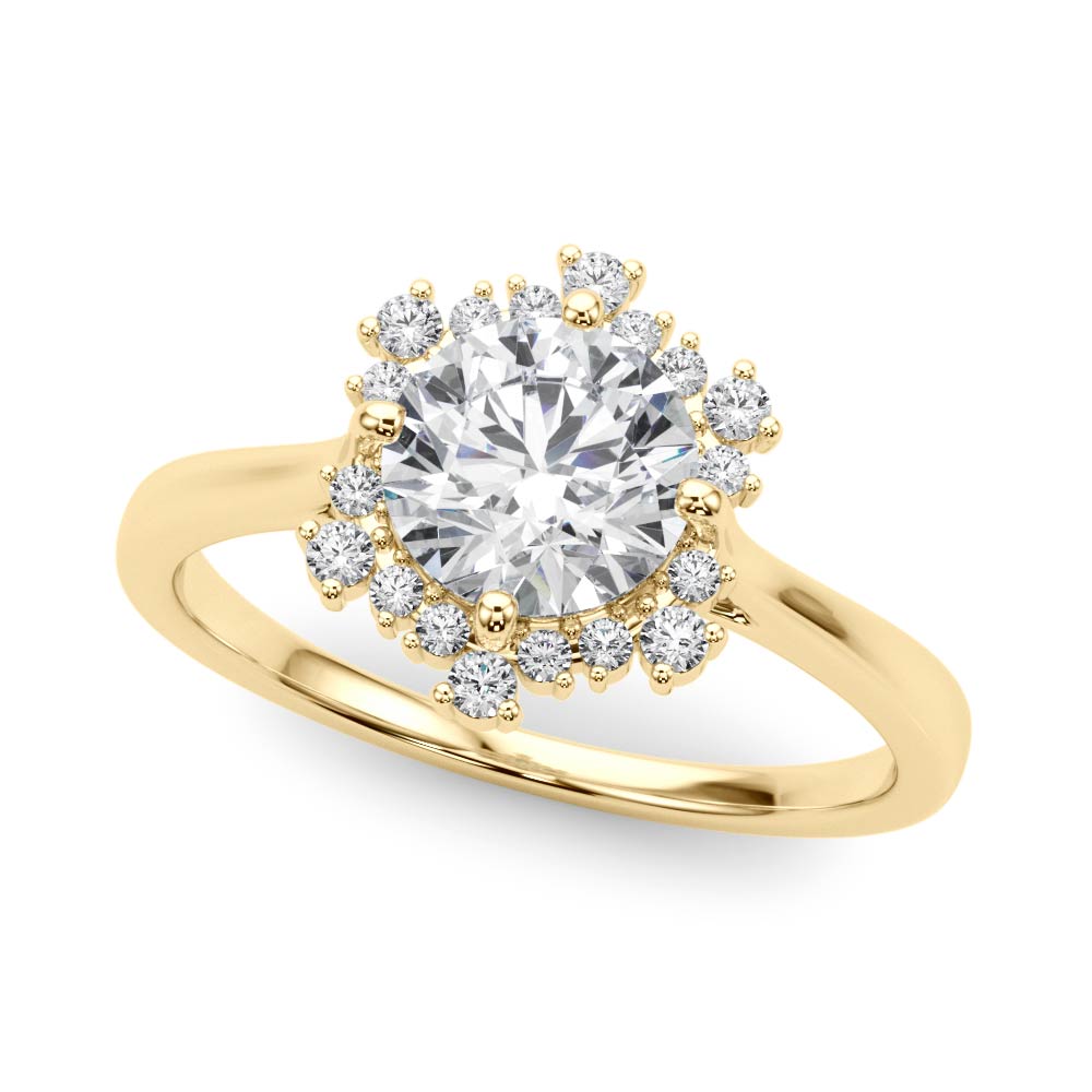 Solitaire Halo Engagement Ring