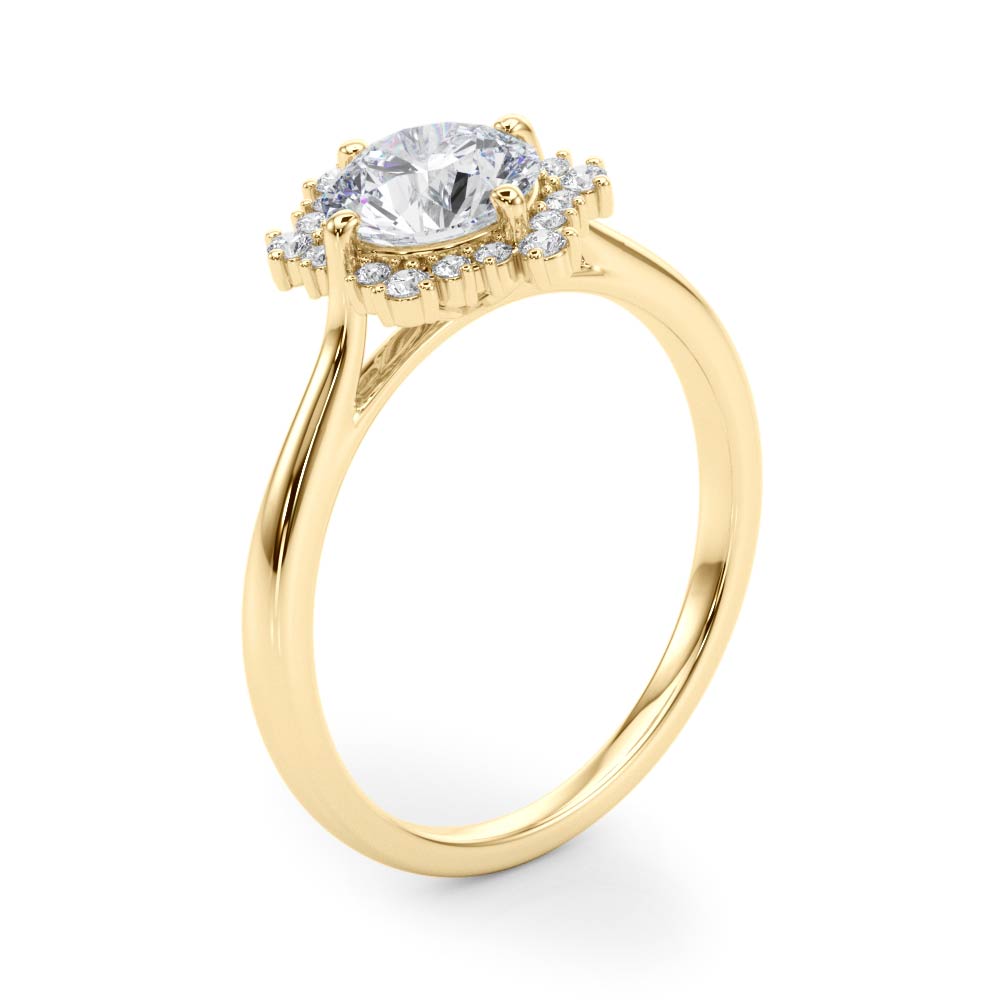 Solitaire Halo Engagement Ring