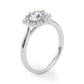 Solitaire Halo Engagement Ring