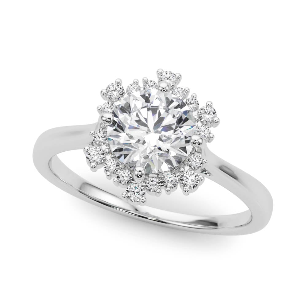 Solitaire Halo Engagement Ring