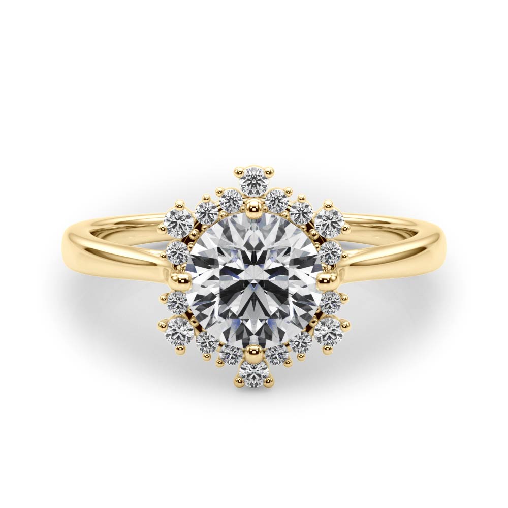 Solitaire Halo Engagement Ring