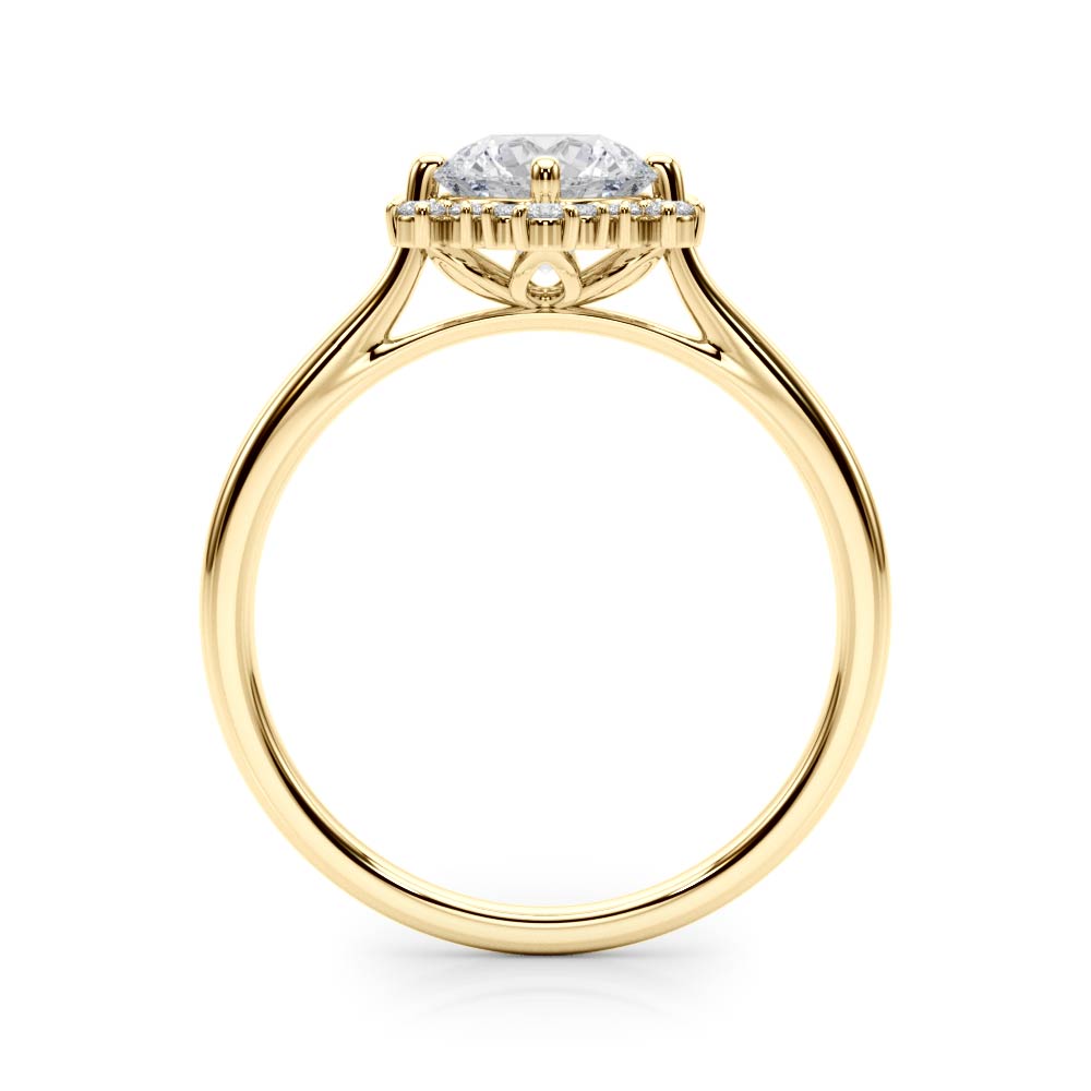 Solitaire Halo Engagement Ring
