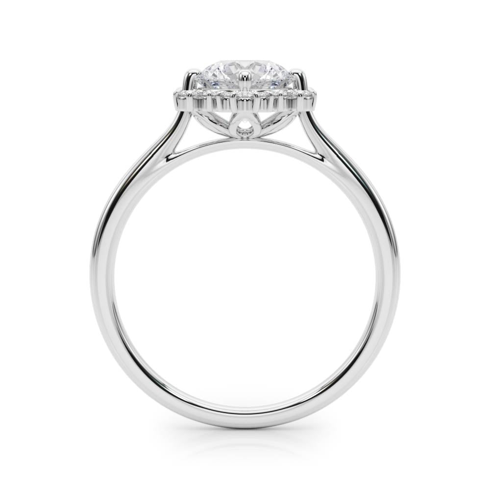 Solitaire Halo Engagement Ring