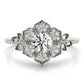 Floral Halo Engagement Ring