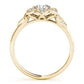 Floral Halo Engagement Ring