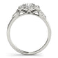 Floral Halo Engagement Ring