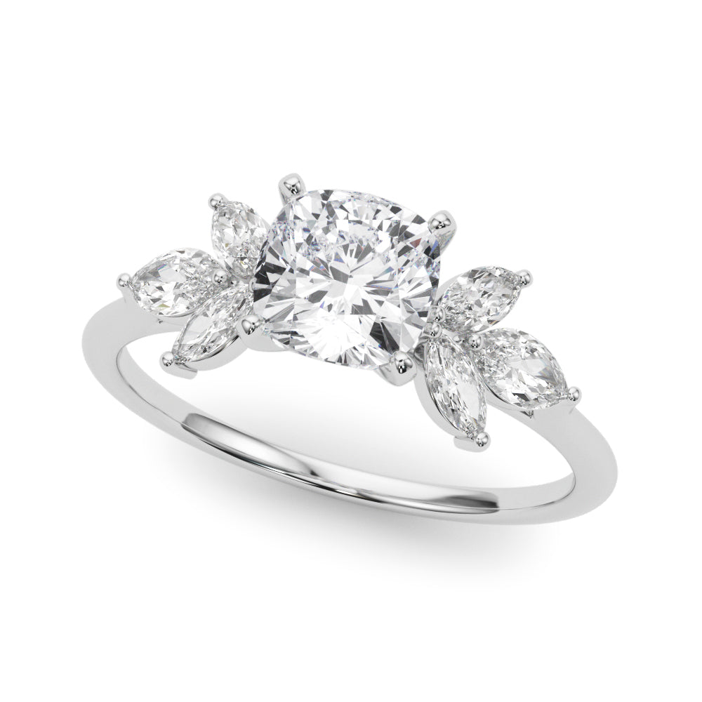 Marquise Cluster Engagement Ring