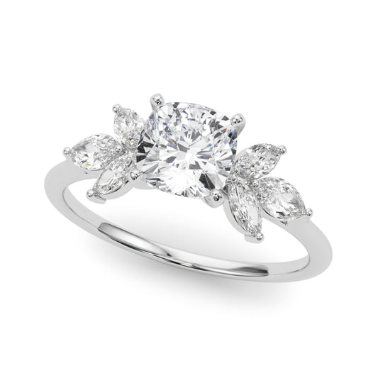 Marquise Cluster Engagement Ring