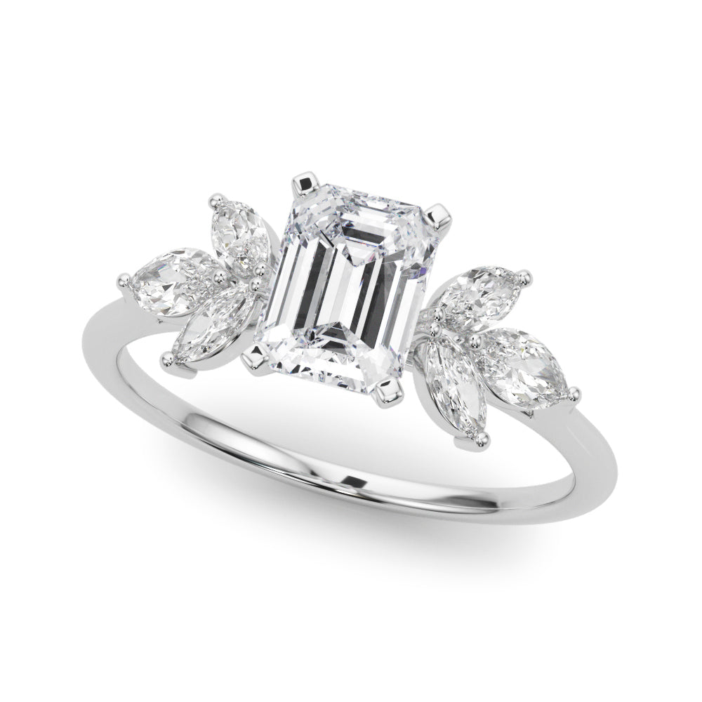 Marquise Cluster Engagement Ring