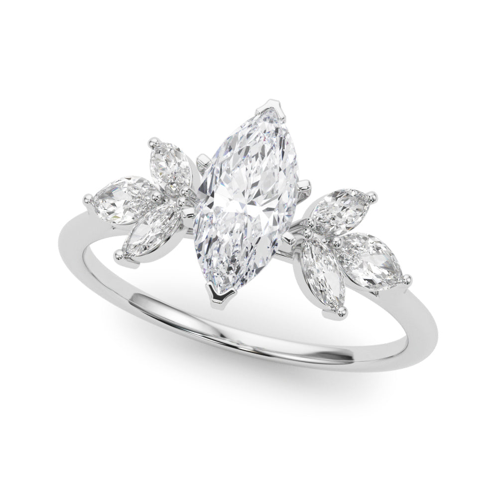 Marquise Cluster Engagement Ring