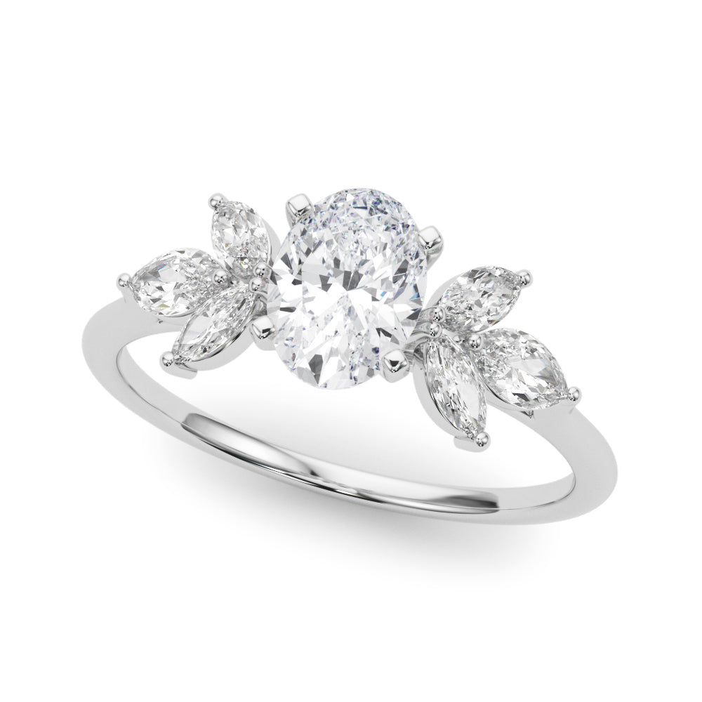 Marquise Cluster Engagement Ring