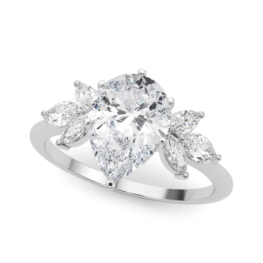 Marquise Cluster Engagement Ring