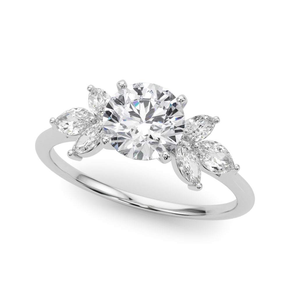 Marquise Cluster Engagement Ring