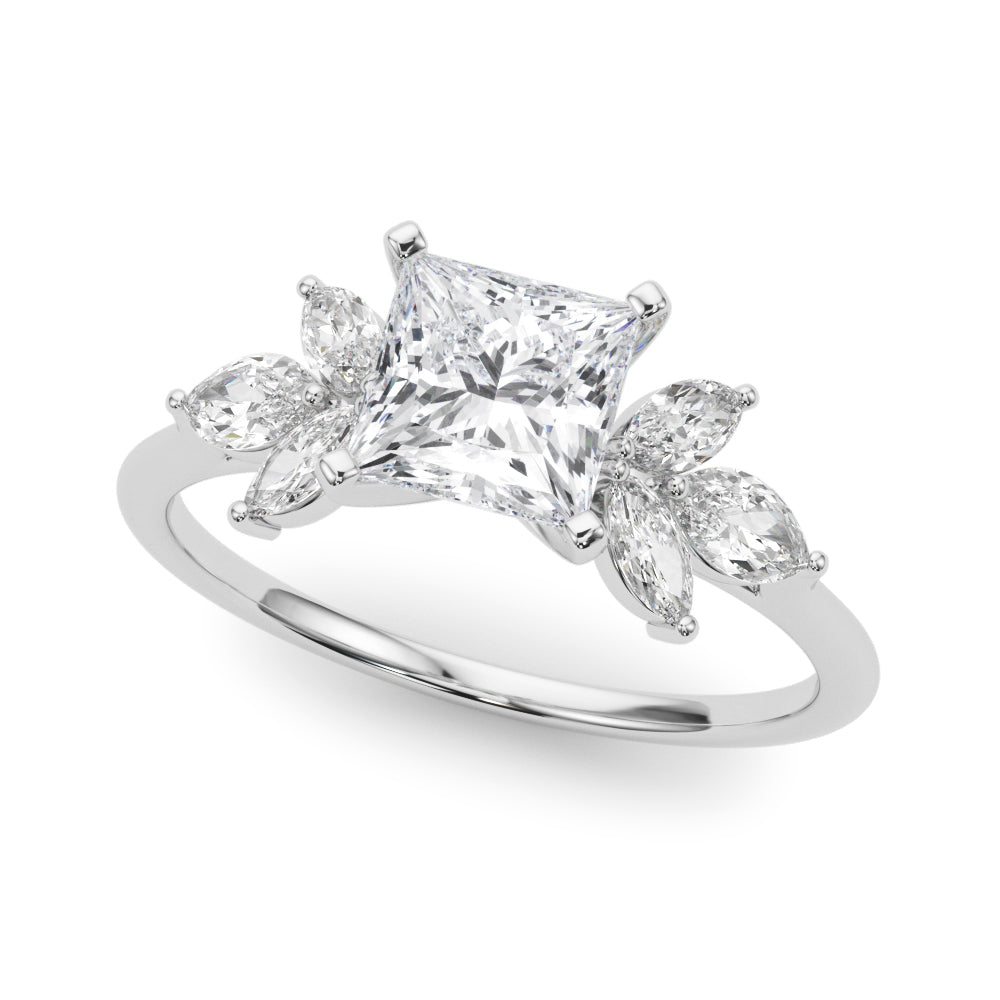 Marquise Cluster Engagement Ring