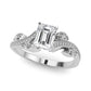 Marquise Accented Bypass Engagement Ring